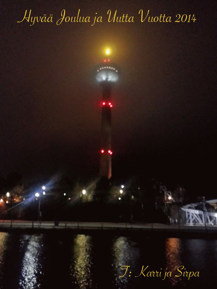 Hyvää Joulua ja Uutta Vuotta 2014 -- T: Karri ja Sirpa